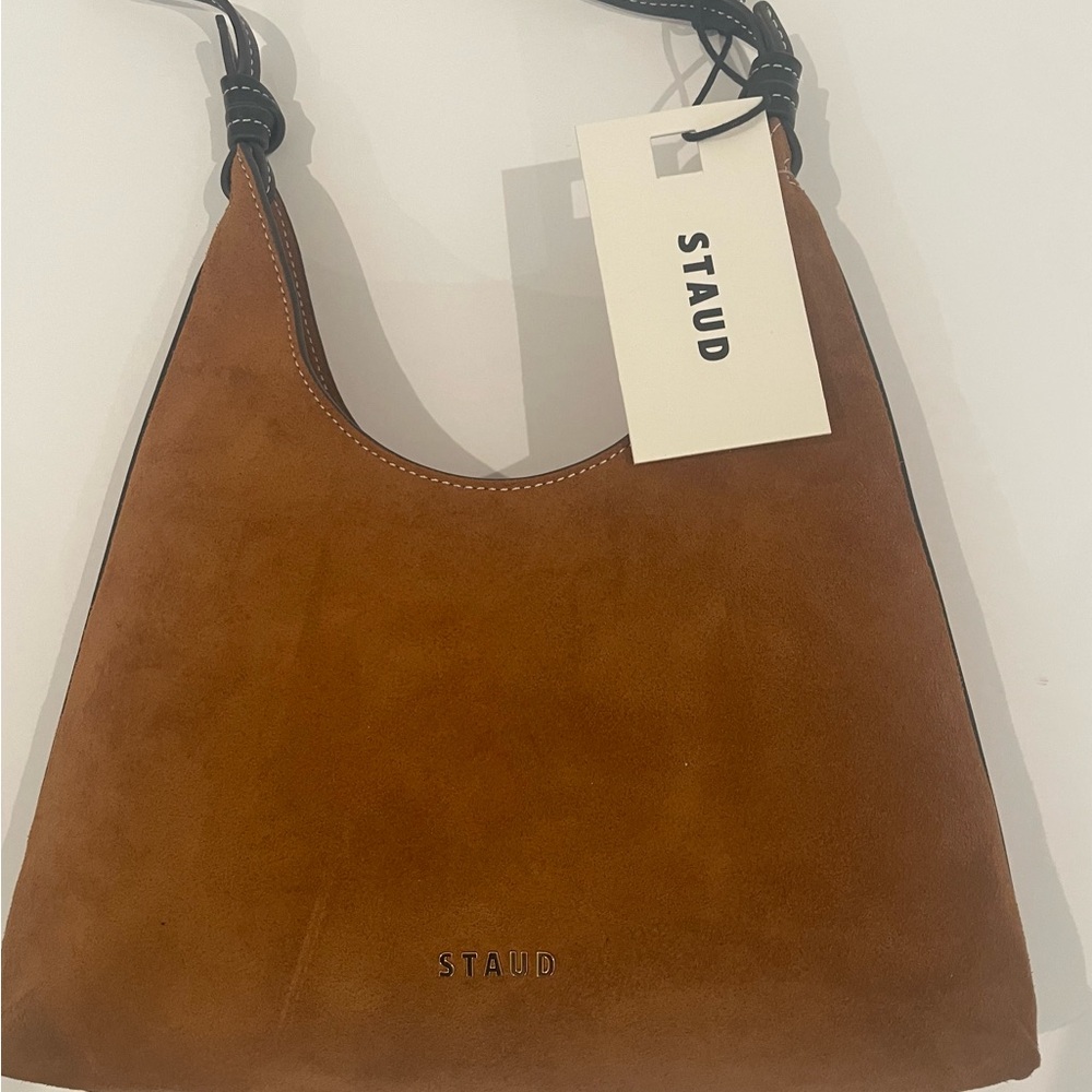 STAUD Brown Mini Hobo Bag